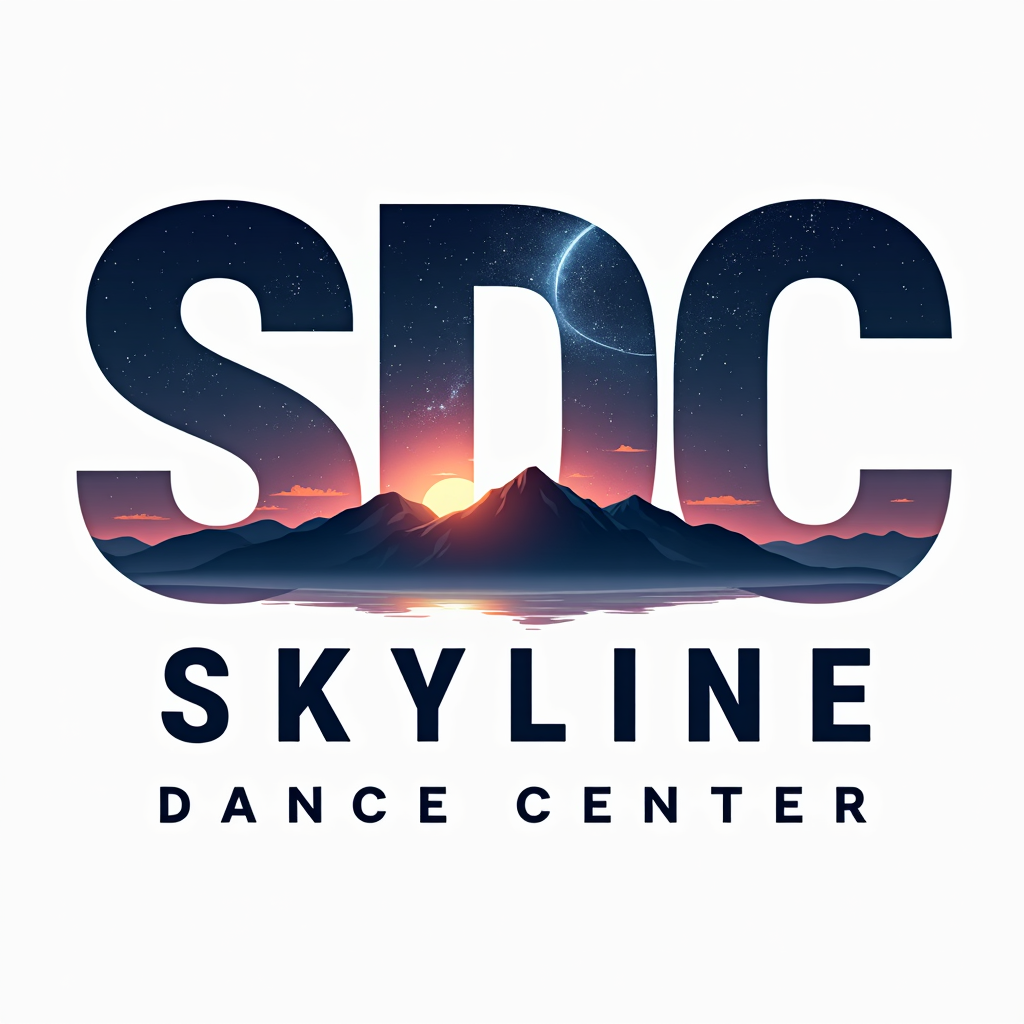 Skyline Dance Center logo, a dance studio offering classes for kids, teens, and adults in Waukesha, Wisconsin